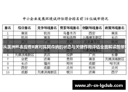 从美洲杯表现看B席对阵阿森纳的状态与关键作用评估全面解读前景
