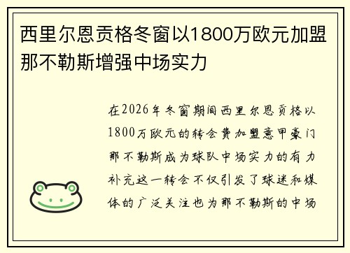 西里尔恩贡格冬窗以1800万欧元加盟那不勒斯增强中场实力 西里尔恩贡格冬窗以1800万欧元加盟那不勒斯增强中场实力